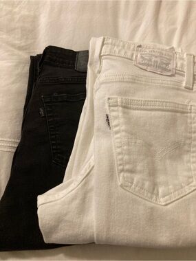 Levi's Black and White High Rise Boot Cut Jeans Duo